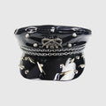 Skull Rivet Chain PU Hat