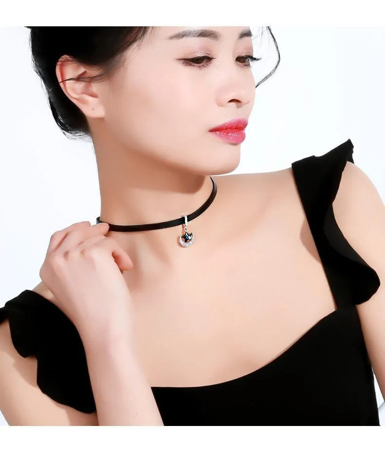 Star Moon Diamond Choker