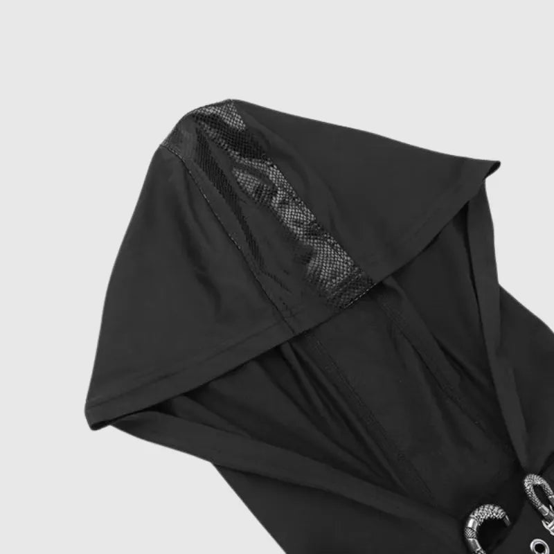 Funk Punk Buckle Chains Hoodie Top
