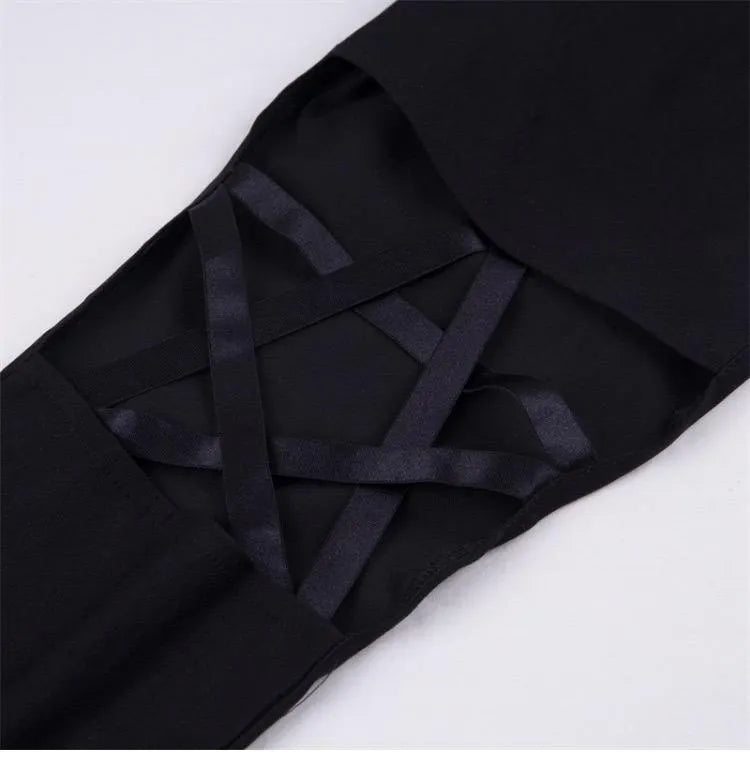 Hollow Punk Star Leggings