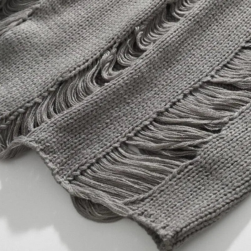 Trendy Punk Tattered Sweater