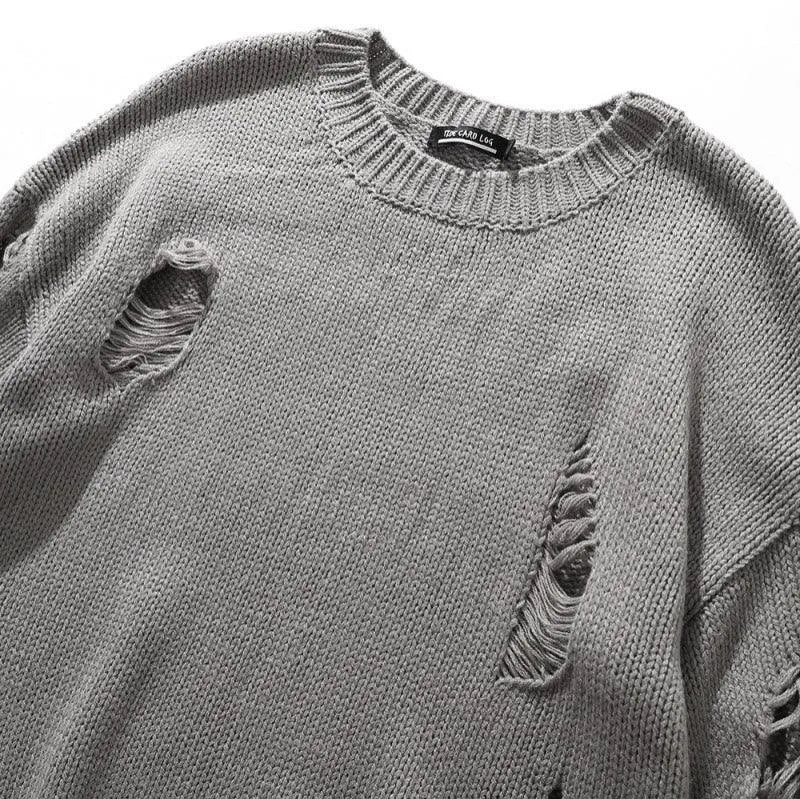 Trendy Punk Tattered Sweater