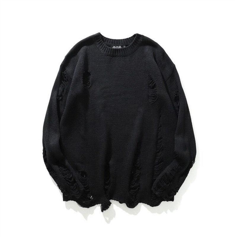 Trendy Punk Tattered Sweater