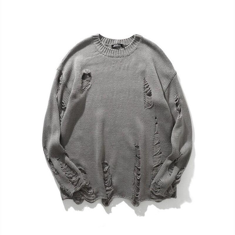 Trendy Punk Tattered Sweater