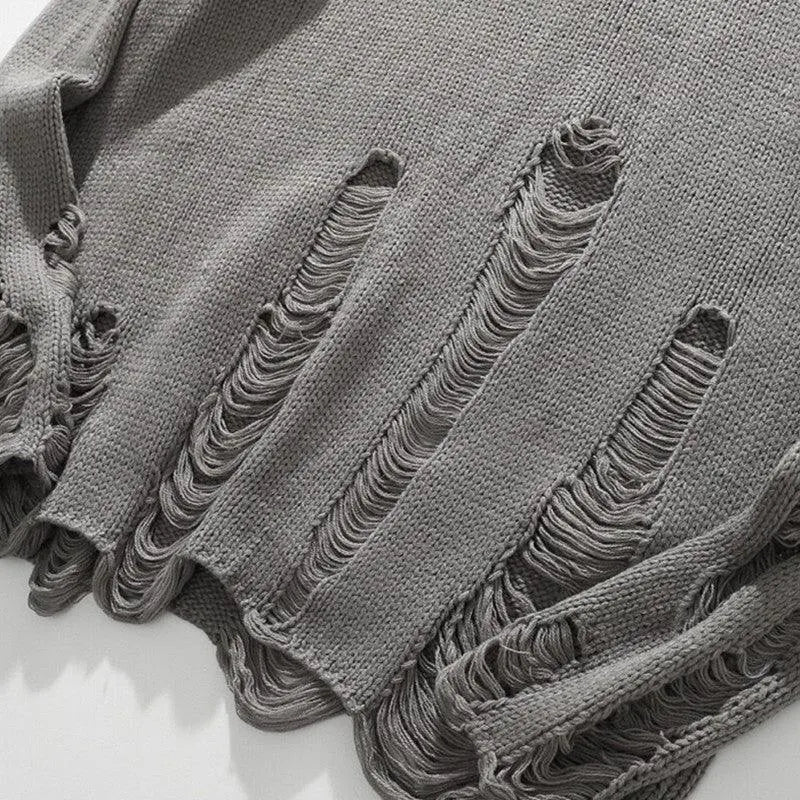 Trendy Punk Tattered Sweater