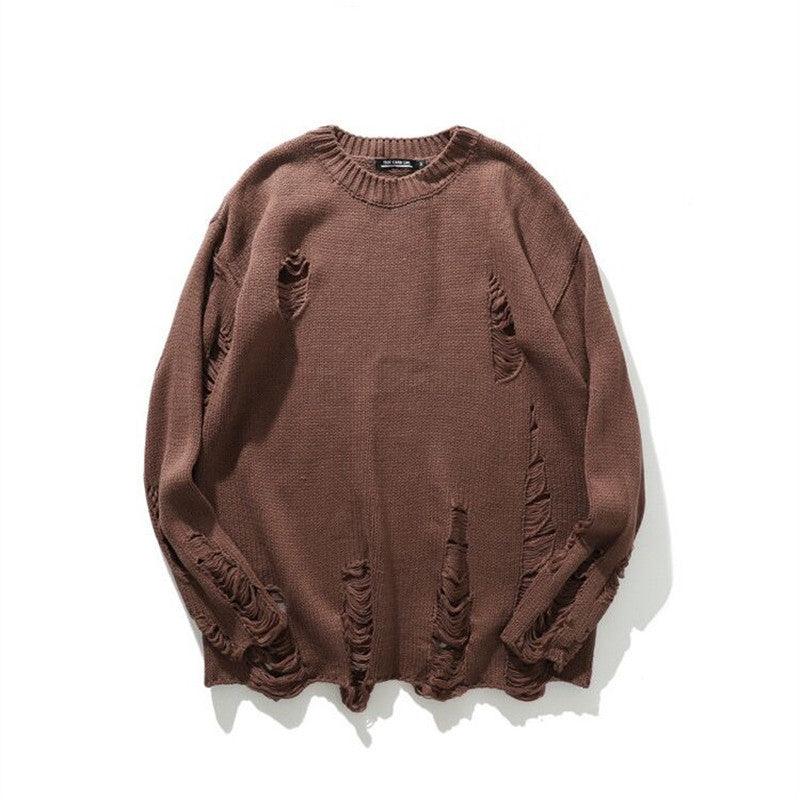 Trendy Punk Tattered Sweater