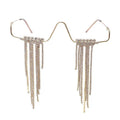 Lovely Idea Fringe Rhinestone Glasses Frame