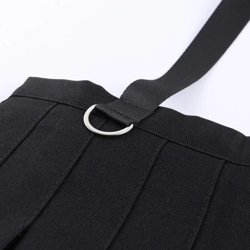 High Waist Student Pleat Skirt