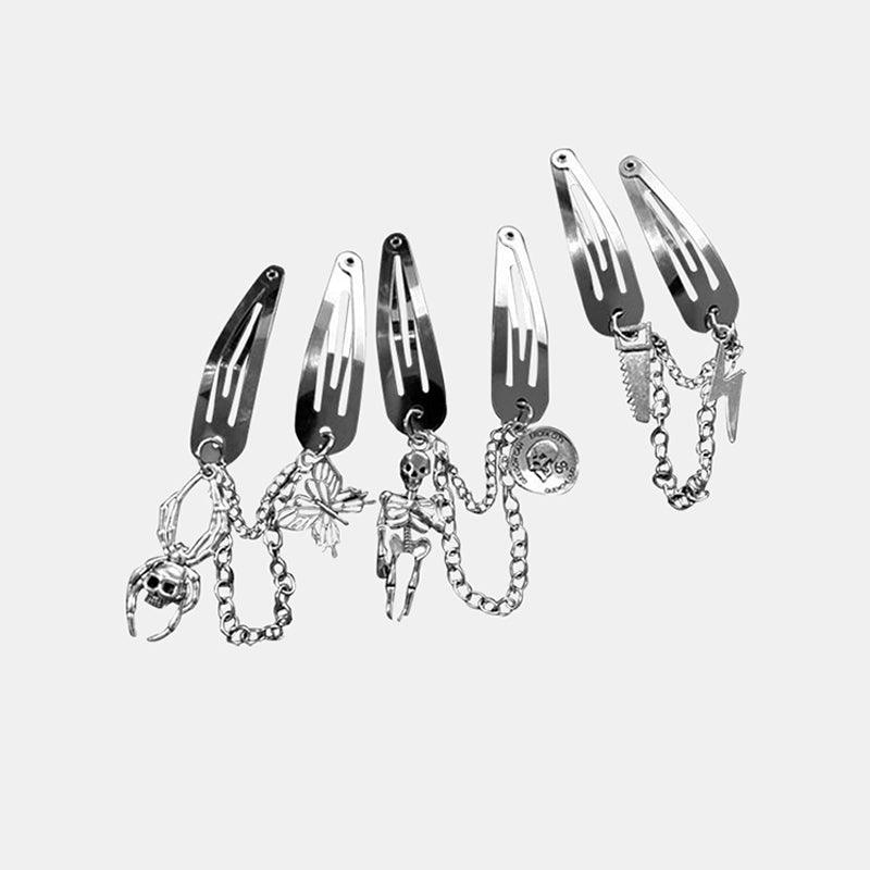 Spider Butterfly Skeleton Lighting Chain Hairpin