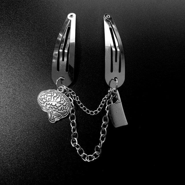 Spider Butterfly Skeleton Lighting Chain Hairpin