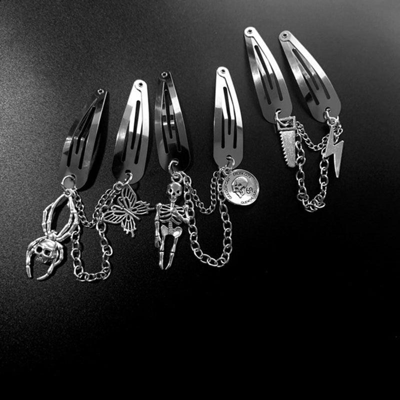 Spider Butterfly Skeleton Lighting Chain Hairpin