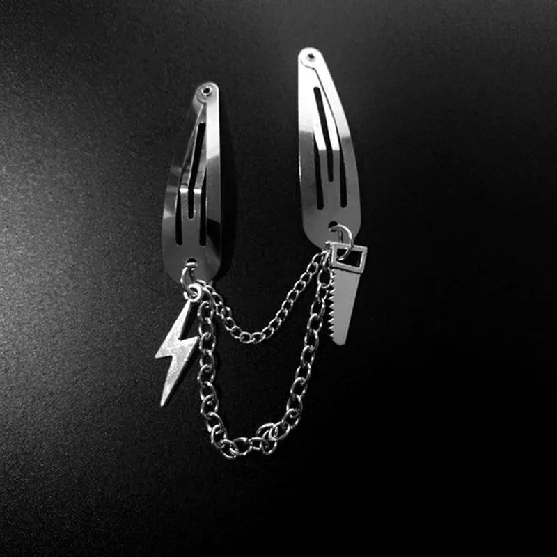 Spider Butterfly Skeleton Lighting Chain Hairpin