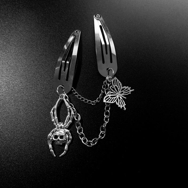 Spider Butterfly Skeleton Lighting Chain Hairpin